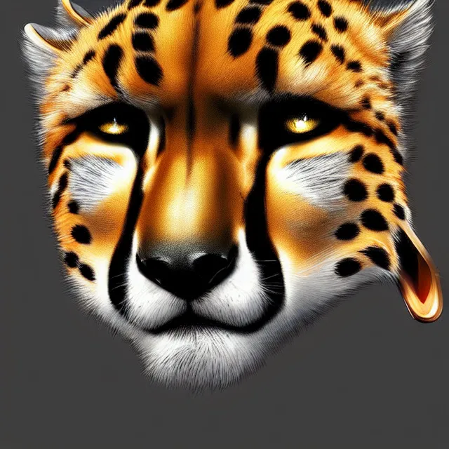 Image similar to epic professional digital art of a cheetah cgsociety wlop behance by pixiv