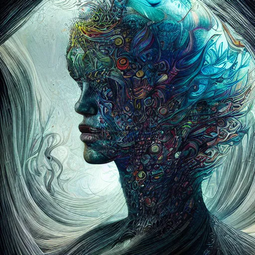 Image similar to the person in the dream by android jones