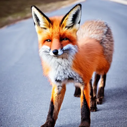 Image similar to a fox animal dressed in a modern american military soldier uniform, 8 5 mm f / 1. 4