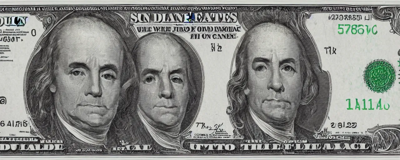 Image similar to 1 dollar with face Donad Tramp