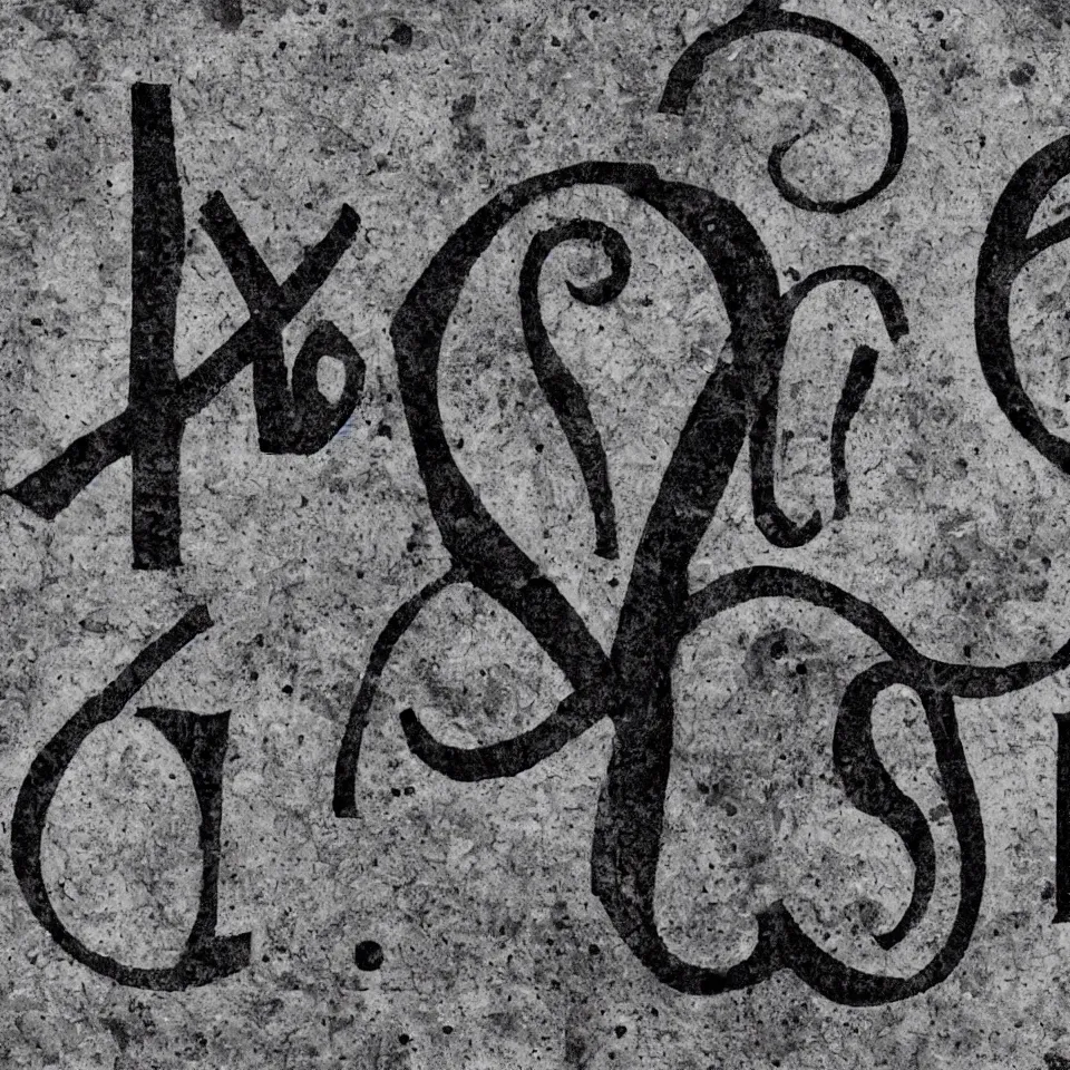 Image similar to symbol for the word ersatz, black and white