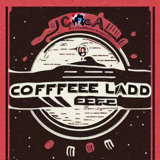 Image similar to coffee land sci - fi art