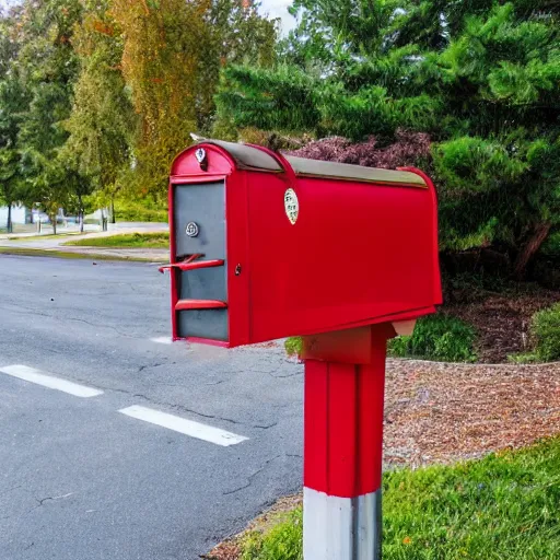 Prompt: photo of an exploding mailbox