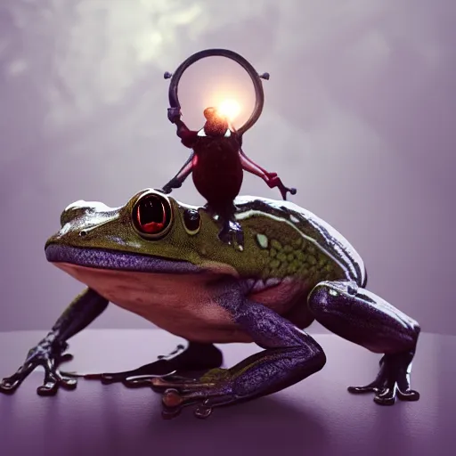 Image similar to a frog warlock standing on two legs, concept art, matte painting, trending artstation, octane render, 8k