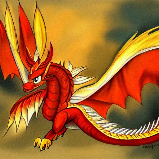 Prompt: beautiful painting of a winga of fire dragon, accurate, digital art, wings of fire