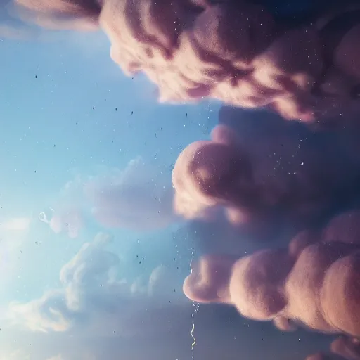 Image similar to the sky is raining down thumb - ups, octane render, 4 k, digital art, trending on artstation, artgerm, vfx, highly detailed, hyper realistic,