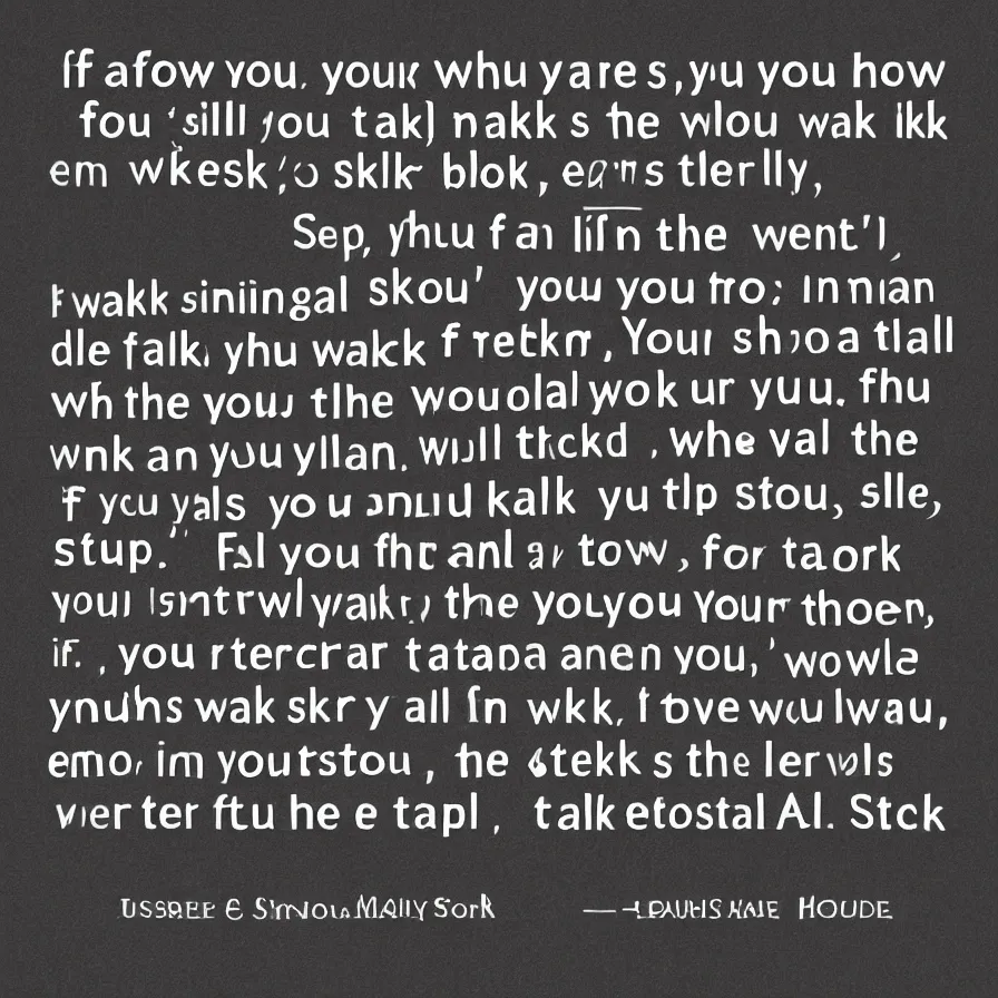 Image similar to Artwork for the following verses: 'If you walk, you slip. If you stop, you stall. If you touch, you stick. If you drop, you fall. In the eternal, in the eternal now.'