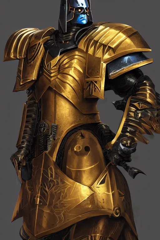 Prompt: armor portrait heros warhammer batman horus heresy fanart - the primarchs emperor by johannes helgeson animated with vfx concept artist & illustrator global illumination ray tracing hdr fanart arstation zbrush central hardmesh 8 k octane renderer comics stylized