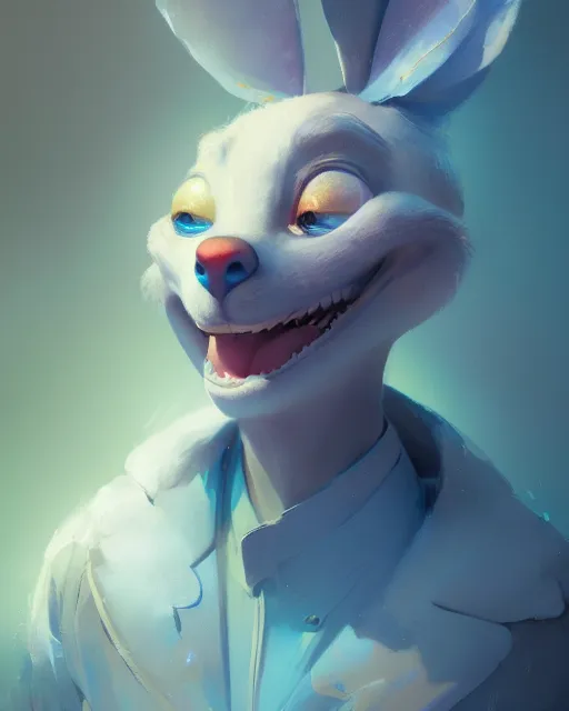 Image similar to a beautiful portrait of an anthropomorphic disney character by cory loftis, fenghua zhong, ryohei hase, ismail inceoglu and ruan jia. volumetric light, artstation