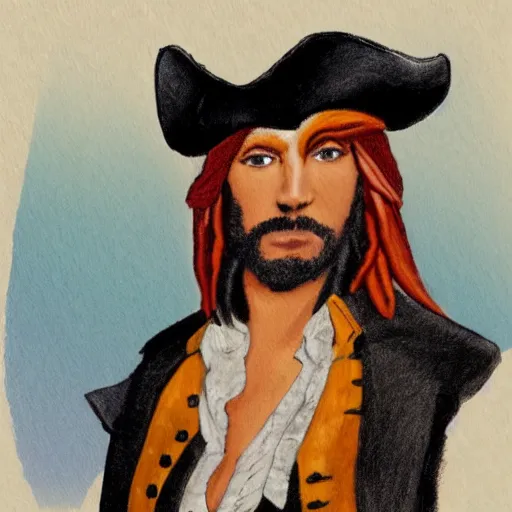 Image similar to author morgan as a pirate