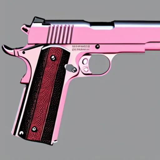 Prompt: pink colt 1 9 1 1 in anime style