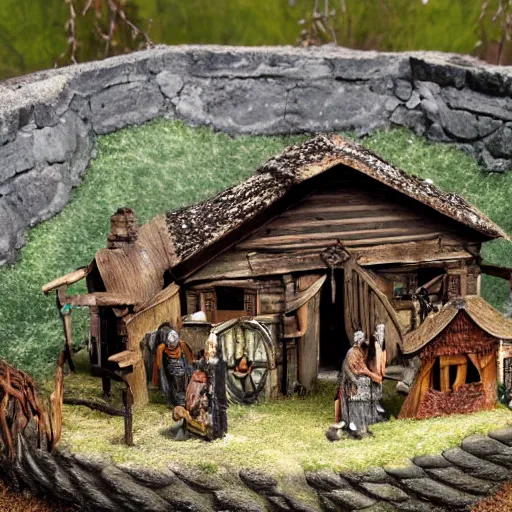 Image similar to diorama From the villages of the Norse