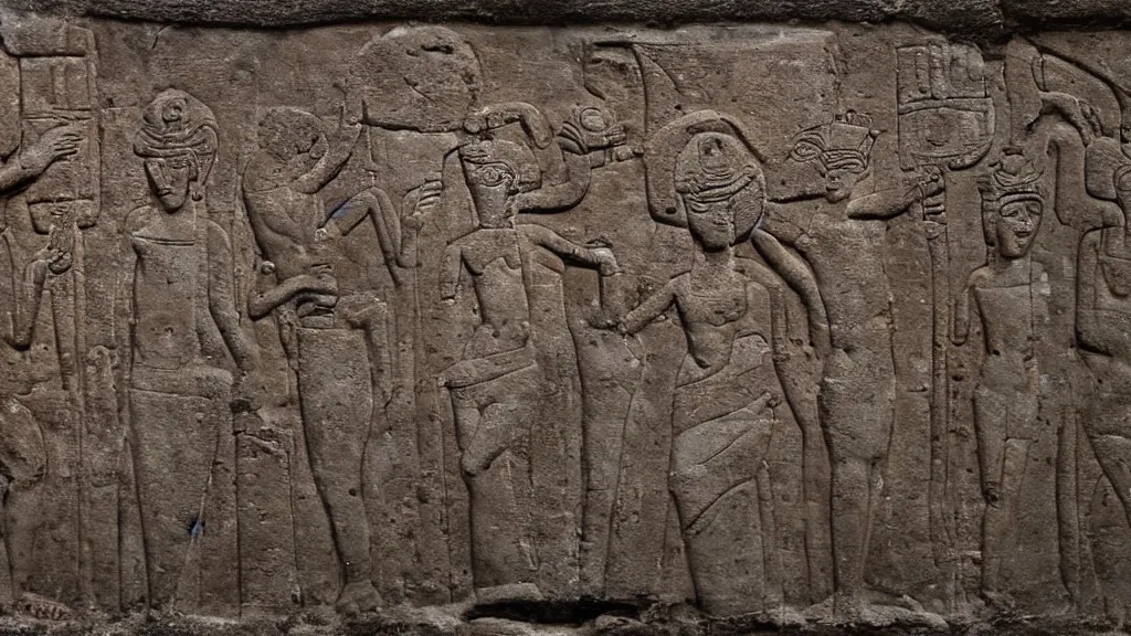 Prompt: ancient depictions of iphone