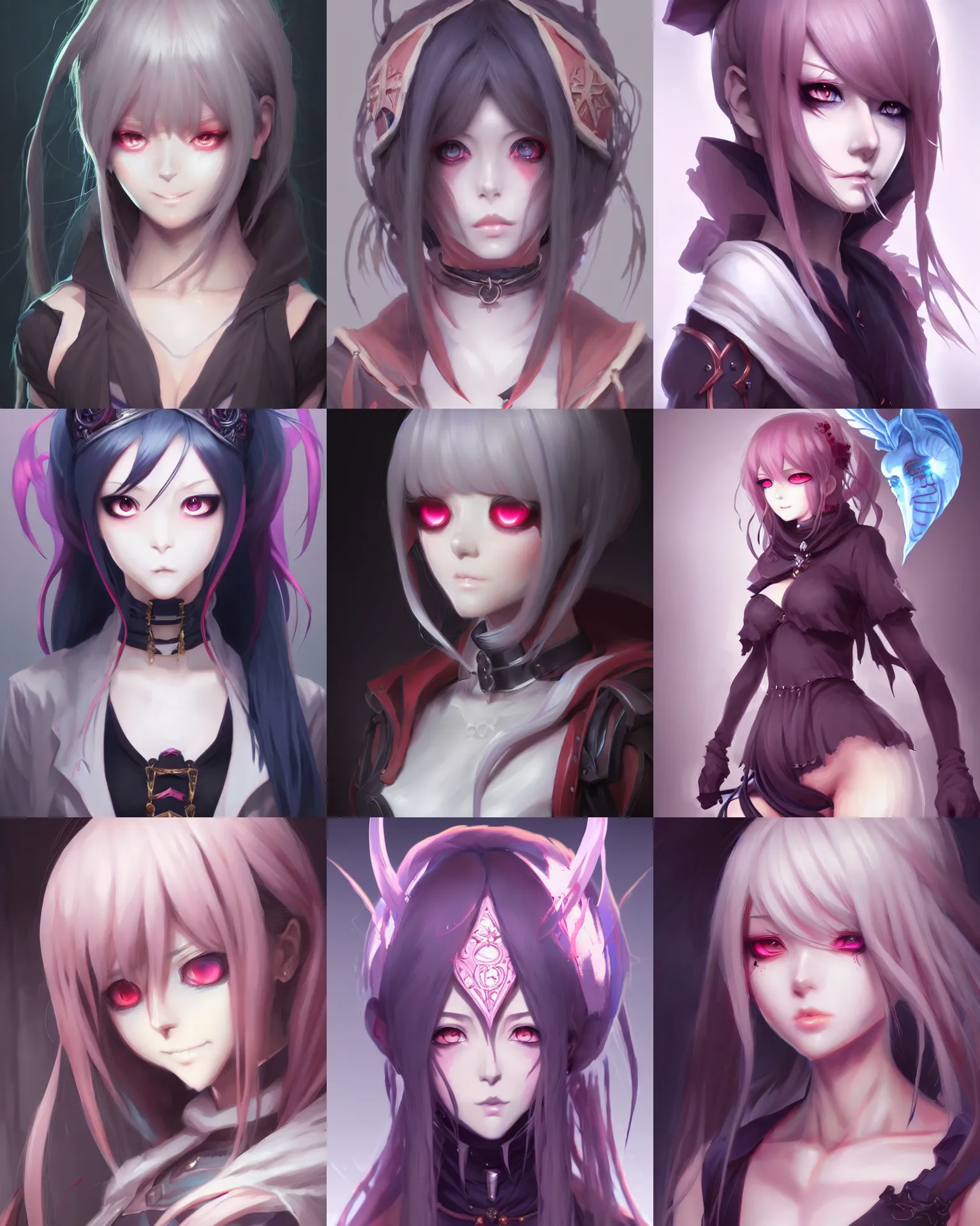 Prompt: Character concept art of a female anime necromancer || cute-fine-face, pretty face, realistic shaded Perfect face, fine details by Stanley Artgerm Lau, WLOP, Rossdraws, James Jean, Andrei Riabovitchev, Marc Simonetti, and Sakimichan, tranding on artstation