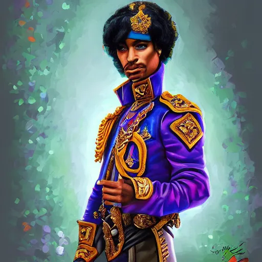 Image similar to a highly detailed painting. Prince wants to be your girlfriend. Trending on Artstation.