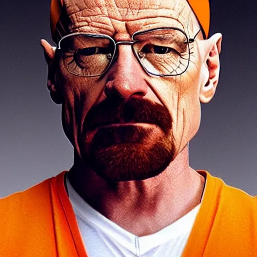 Image similar to walter white using a durag looking fresh, full body and face shot