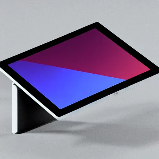 Prompt: a render of a microsoft surface duo but it has full bezel - less screens