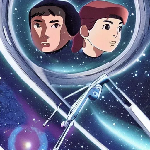 Prompt: star trek : the next generation, studio ghibli