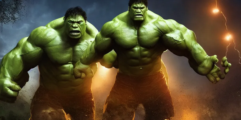 Prompt: dwayne johnson as hulk, highly detailed, environmental light, cinematic by francis tneh