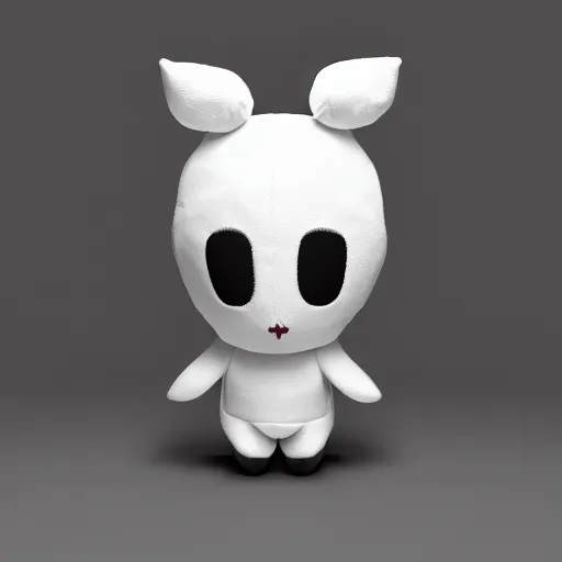 Image similar to cute fumo plush of a boy who appears in the mirror when you utter his name three times at midnight, menacing amorphous dark creature, black and white, horror, caustics, vray
