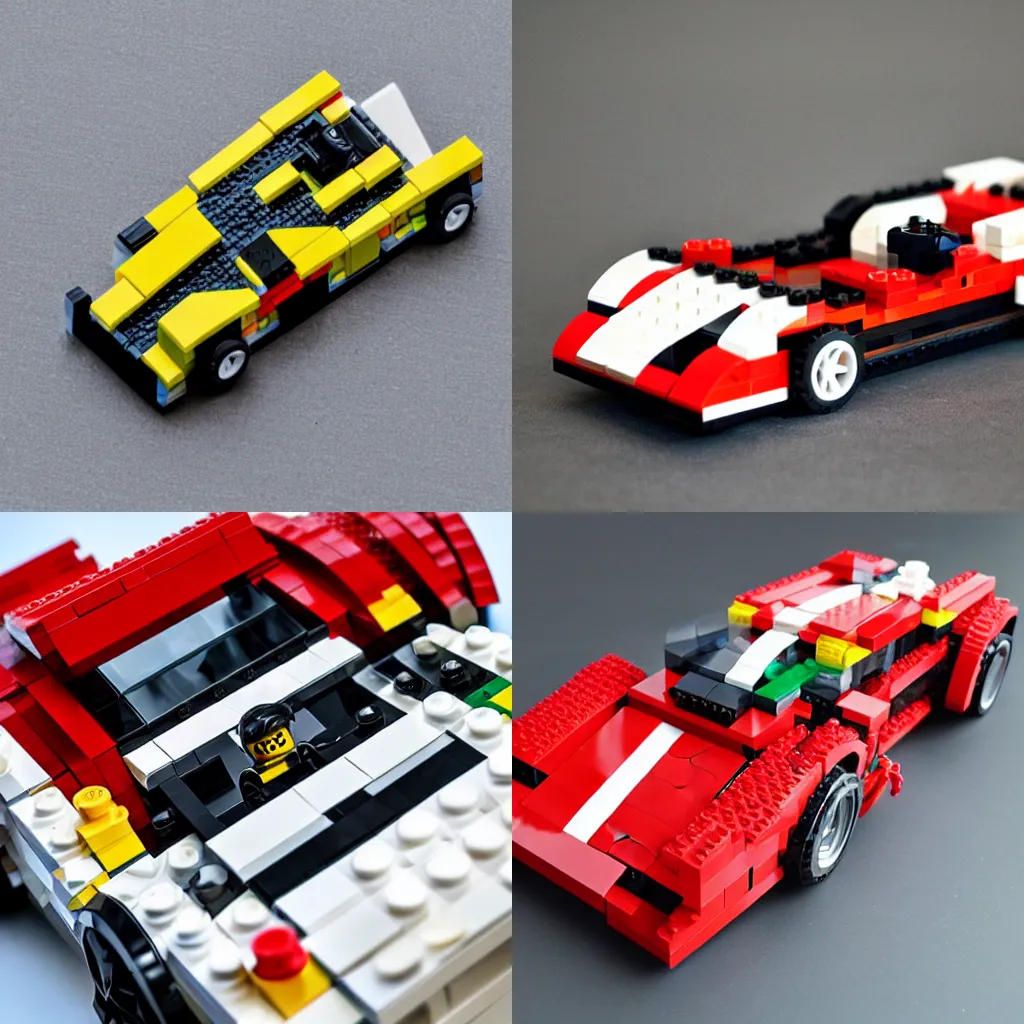 Prompt: lego ferrari