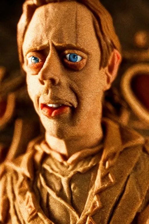 Image similar to film still of steve buscemi made out of bread in lord of the rings, 4 k