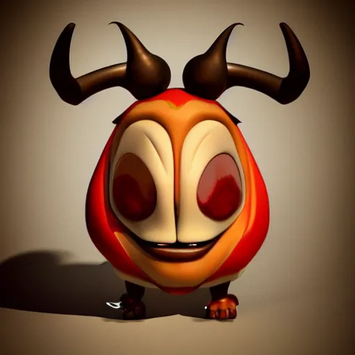 Prompt: caricature hypnotic crazy goat with curvy horns with huge enormous crazy cartoony eyes, in the style of pixar characters, disney mickey mouse, donald duck, 3 d render, zbrush, artstation, octane render