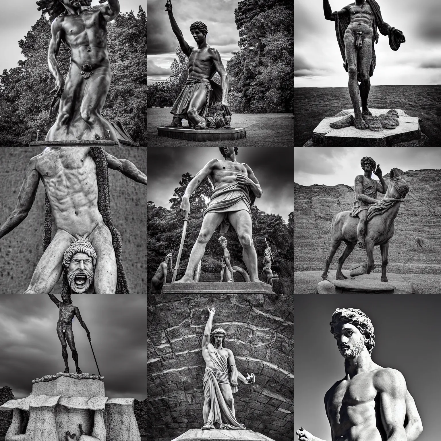 Prompt: Award winning photography of the Statue of David by David Yarrow