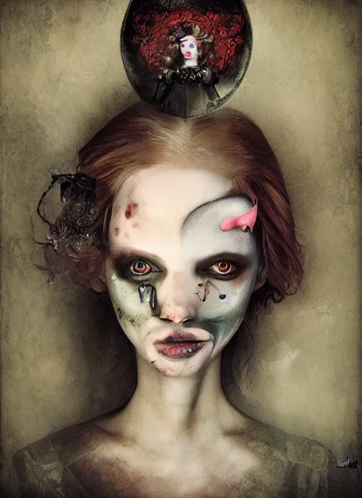 Image similar to a princess with an ugly face by lisa keene style by anja millen