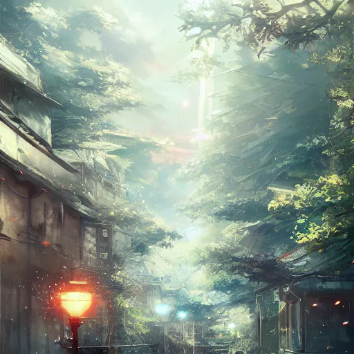 Image similar to anime kyoto animation key by greg rutkowski