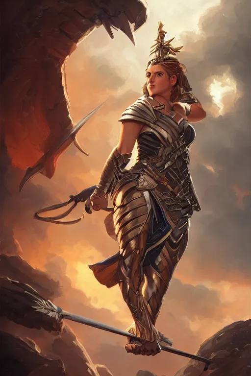 Image similar to amazon valkyrie athena, d & d, fantasy, portrait, highly detailed, headshot, digital painting, trending on artstation, concept art, sharp focus, illustration, art by artgerm and greg rutkowski and magali villeneuve