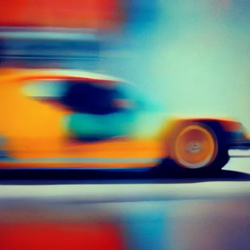 Prompt: may the race of our hearts strip the paint from the cars, portra, film grain, distortion, abstract photography