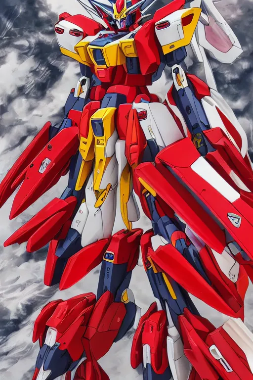 Prompt: Red colored Gundam of Nakamura Aya, hyper detailed art, 4k