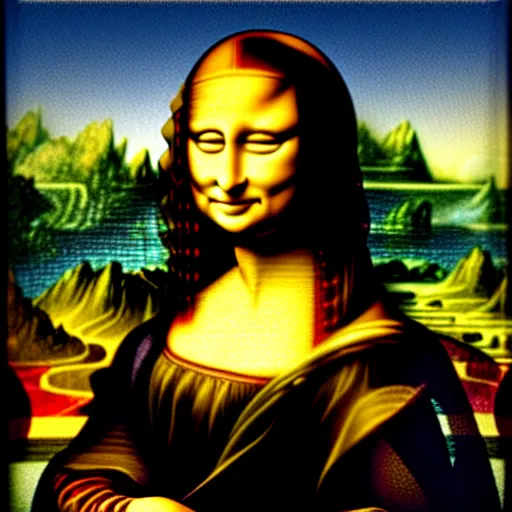 Image similar to mona lisa by lisa frank and jim lee