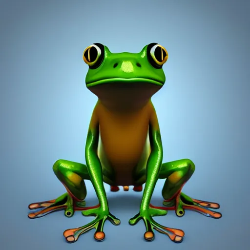 Image similar to digital art of a frog with a mustache wearing a hat, beeple, very detailed, 8 k render, depth of field