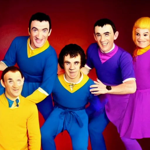 Image similar to The Wiggles as the Fellowship of the Ring