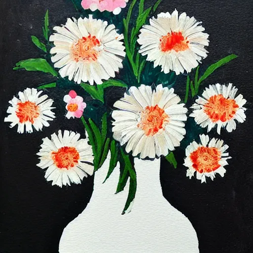 Prompt: flower vase, negative space art