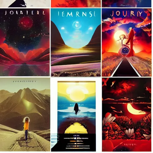 Image similar to journey album covers