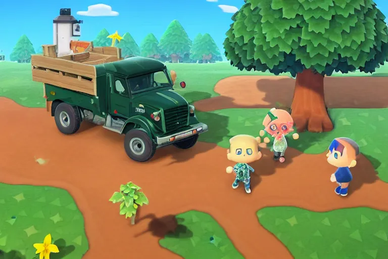 Image similar to tel missile truck in animal crossing