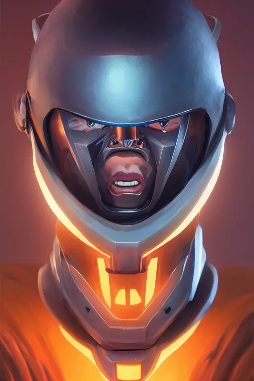 Image similar to epic mask helmet robot ninja portrait stylized as fornite style game design fanart by concept artist gervasio canda, behance hd by jesper ejsing, by rhads, makoto shinkai and lois van baarle, ilya kuvshinov, rossdraws global illumination radiating a glowing aura global illumination ray tracing hdr render in unreal engine 5