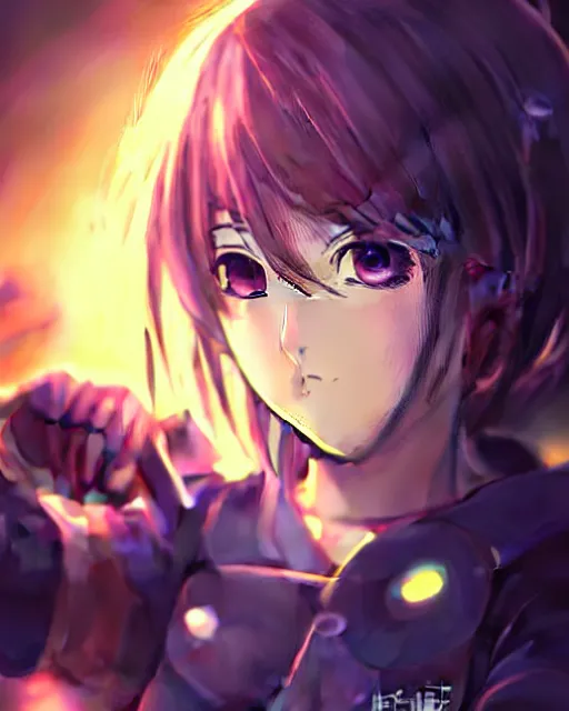 Image similar to portrait of anime girl in mechanic armor in night tokyo by makoto sinkai, perfect face, fine details