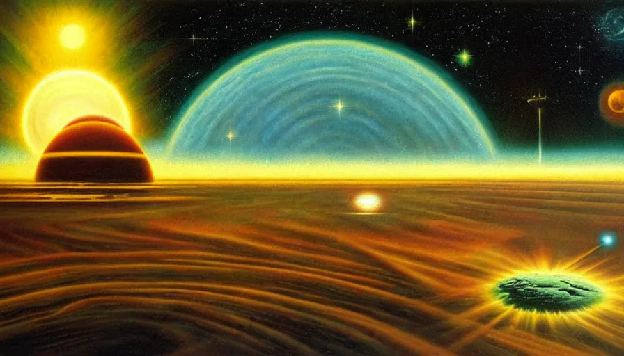 Image similar to the two complementary forces that make up all aspects and phenomena of life, by David A. Hardy