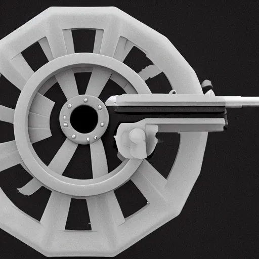 Image similar to hi-tech circular buzzsaw, 3D render