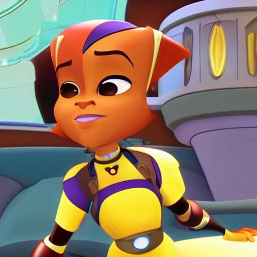 Image similar to in proud family, penny finds ratchet and clank