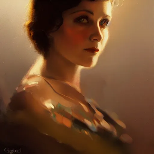 Image similar to closeup portrait of a young vivian leigh, sad face, chiaroscuro, city background, golden hour, dramatic lighting, complementary contrast, high detail, painted by greg rutkowski, painted by igor kieryluk, trending on artstation