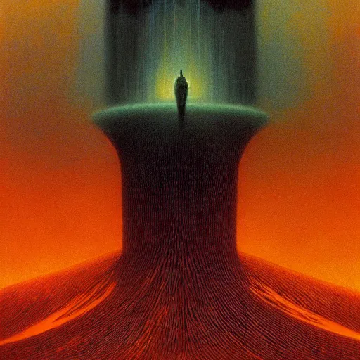 Prompt: Tron movie poster by Beksinski