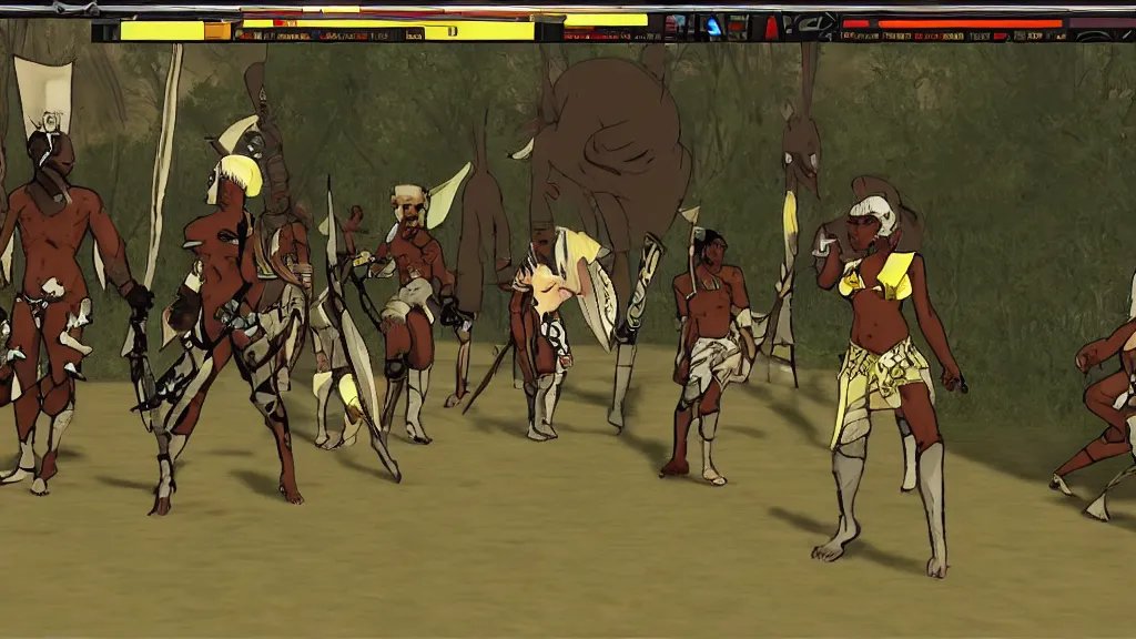 Image similar to Screenshot from a 2chan style imageboard in the kingdom of Zulu, screenshot