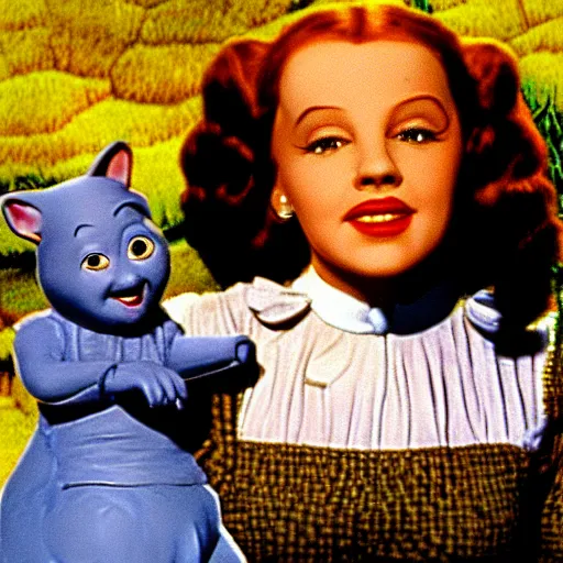 Image similar to portrait of dorothy from the movie wizard of oz, yellow brick road, who looks like a young judy garland by salvador dali, detailed matte painting, 8 k resolution