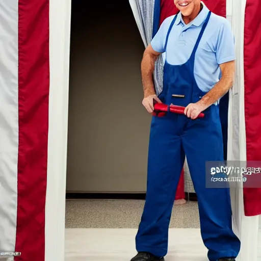Image similar to joe biden as a plumber, stock photo,