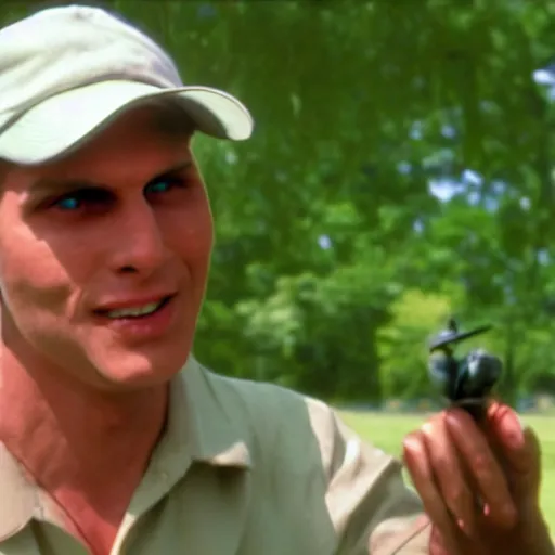 Image similar to Live Action Still of Jerma in Caddyshack, real life, hyperrealistic, ultra realistic, realistic, highly detailed, epic, HD quality, 8k resolution, body and headshot, film still